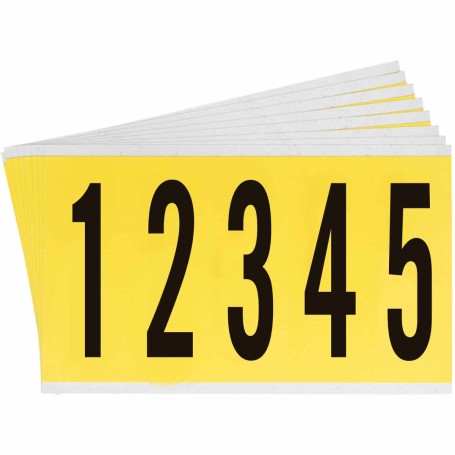 Brady 3460- KIT etichetta autoadesiva Rettangolo Permanente Nero, Giallo 5 pz (034652)