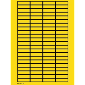 Brady 101808 etichetta autoadesiva Rettangolo Nero, Giallo 2000 pz