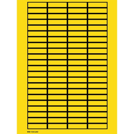 Brady 101808 etichetta autoadesiva Rettangolo Nero, Giallo 2000 pz