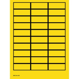 Brady 101809 etichetta autoadesiva Rettangolo Nero, Giallo 750 pz
