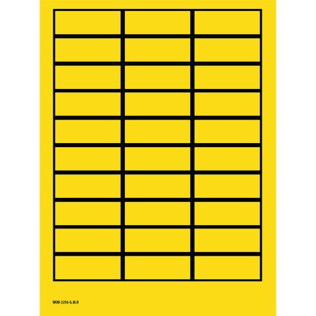 Brady 101809 etichetta autoadesiva Rettangolo Nero, Giallo 750 pz