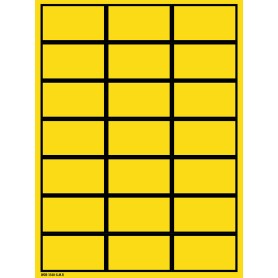 Brady 101810 etichetta autoadesiva Rettangolo Nero, Giallo 525 pz