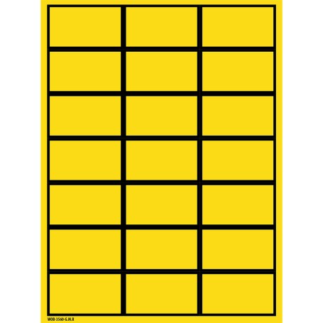 Brady 101810 etichetta autoadesiva Rettangolo Nero, Giallo 525 pz
