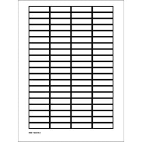 Brady 101812 etichetta autoadesiva Rettangolo Nero, Bianco 2000 pz