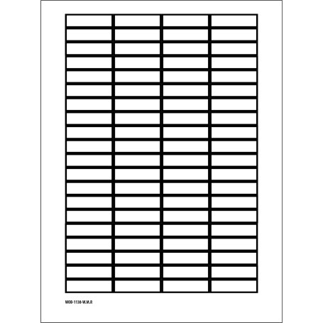 Brady 101812 etichetta autoadesiva Rettangolo Nero, Bianco 2000 pz