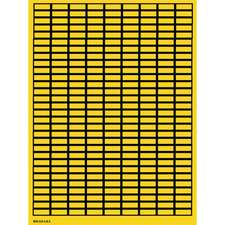 Brady 101816 etichetta autoadesiva Rettangolo Nero, Giallo 6750 pz
