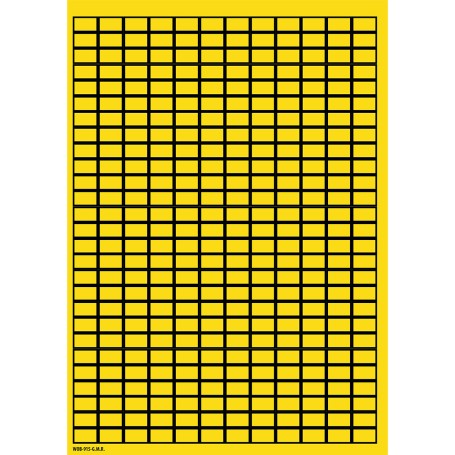 Brady 101817 etichetta autoadesiva Rettangolo Nero, Giallo 8100 pz