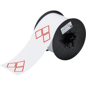 Brady B30-261-7569-CLP3A etichetta per stampante Rosso, Bianco Etichetta per stampante non adesiva (121641)