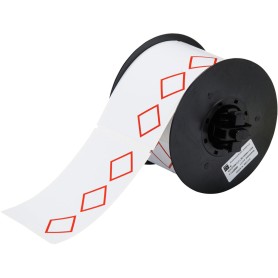 Brady B30-261-7569-CLP3B etichetta per stampante Rosso, Bianco Etichetta per stampante non adesiva (121642)