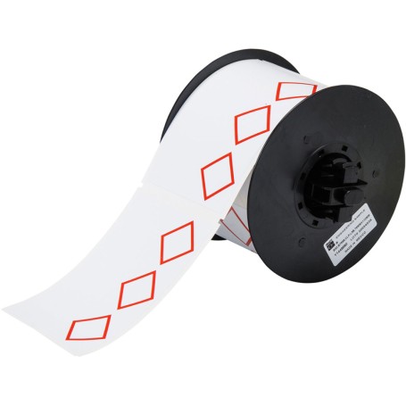 Brady B30-261-7569-CLP3B etichetta per stampante Rosso, Bianco Etichetta per stampante non adesiva (121642)