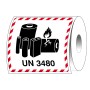 Brady T/ADM-LBM-UN3480-120X110-1000 etichetta autoadesiva Rettangolo Permanente Nero, Rosso, Bianco 1000 pz (237811)
