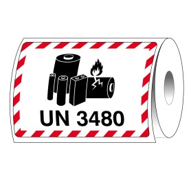 Brady T/ADM-LBM-UN3480-105X74-1000 etichetta autoadesiva Rettangolo Permanente Nero, Rosso, Bianco 1000 pz (237812)