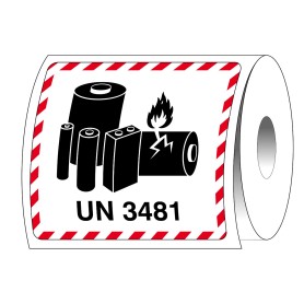 Brady T/ADM-LBM-UN3481-120X110-1000 etichetta autoadesiva Rettangolo Permanente Nero, Rosso, Bianco 1000 pz (237813)