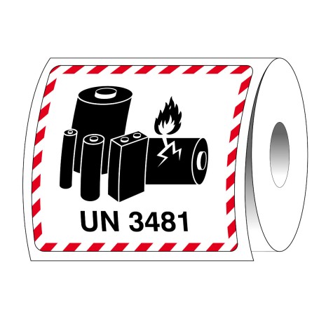 Brady T/ADM-LBM-UN3481-120X110-1000 etichetta autoadesiva Rettangolo Permanente Nero, Rosso, Bianco 1000 pz (237813)