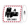 Brady T/ADM-LBM-UN3481-120X110-1000 etichetta autoadesiva Rettangolo Permanente Nero, Rosso, Bianco 1000 pz (237813)