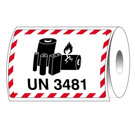 Brady T/ADM-LBM-UN3481-105X74-1000 etichetta autoadesiva Rettangolo Permanente Nero, Rosso, Bianco 1000 pz (237814)