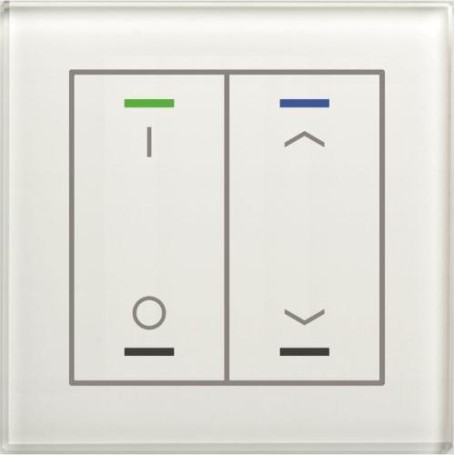 MDT technologies Glastaster II Light 2-fach RGBW,sw,Jalou,schalt BE-GTL2TW.D1 (BE-GTL2TW.D1)