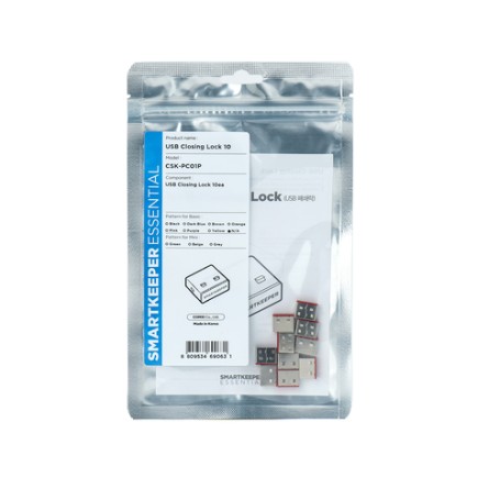 Smartkeeper CSK-PC01P clip sicura Bloccaporte USB tipo A Rosso, Acciaio inox Plastica 10 pz