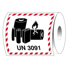 Brady T/ADM-LBM-UN3091-120X110-1000 etichetta autoadesiva Rettangolo Permanente Nero, Rosso, Bianco 1000 pz (237818)