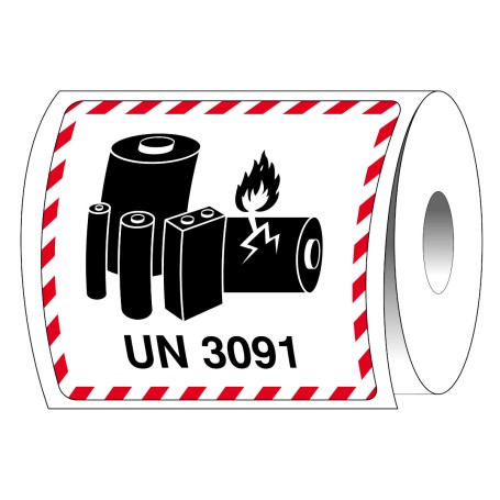 Brady T/ADM-LBM-UN3091-120X110-1000 etichetta autoadesiva Rettangolo Permanente Nero, Rosso, Bianco 1000 pz (237818)