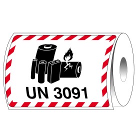 Brady T/ADM-LBM-UN3091-105X74-1000 etichetta autoadesiva Rettangolo Permanente Nero, Rosso, Bianco 1000 pz (237819)