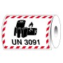 Brady T/ADM-LBM-UN3091-105X74-1000 etichetta autoadesiva Rettangolo Permanente Nero, Rosso, Bianco 1000 pz (237819)