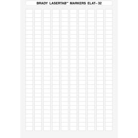Brady ELAT-32-747W-10 etichetta per stampante Bianco Etichetta per stampante autoadesiva (014389)