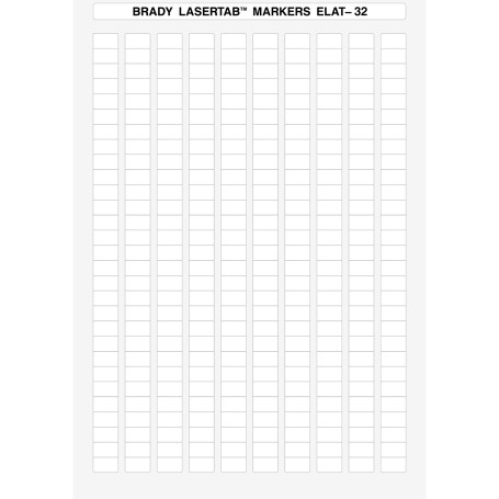 Brady ELAT-32-747W-10 etichetta per stampante Bianco Etichetta per stampante autoadesiva (014389)
