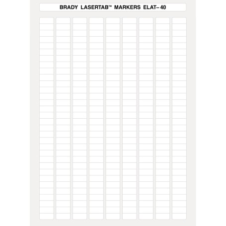 Brady ELAT-40-747W-10 etichetta per stampante Bianco Etichetta per stampante autoadesiva (014398)