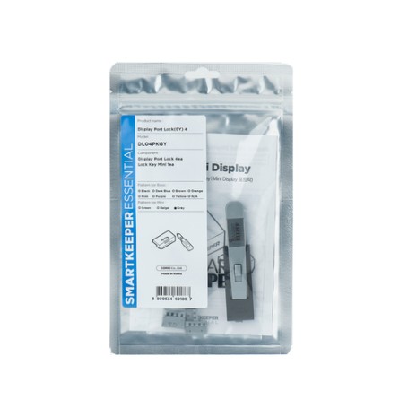 Smartkeeper DL04PKGY clip sicura Bloccaporte + chiave DisplayPort Grigio 1 pz
