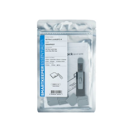 Smartkeeper SD04PKGY clip sicura Bloccaporte SD card Grigio Plastica 1 pz