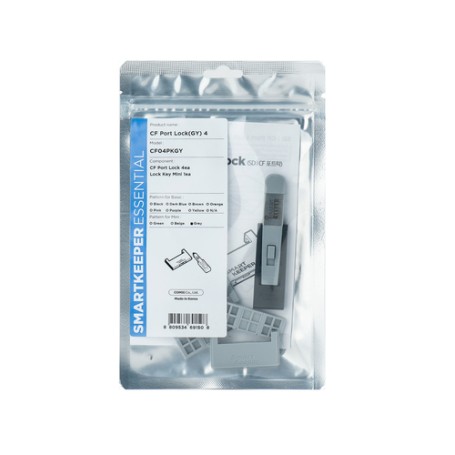 Smartkeeper CF04PKGY clip sicura Bloccaporte + chiave CompactFlash Grigio Plastica 1 pz