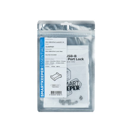 Smartkeeper MUL04P1GY clip sicura Bloccaporte USB di tipo B Grigio 10 pz