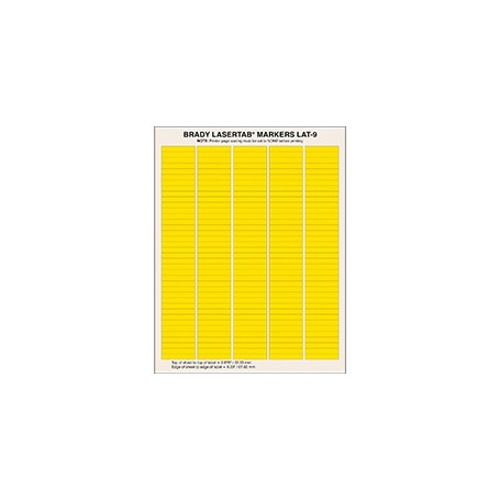 Brady LaserTab Giallo Etichetta per stampante autoadesiva (029791)