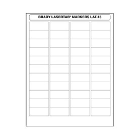 Brady LaserTab Bianco Etichetta per stampante autoadesiva (029835)