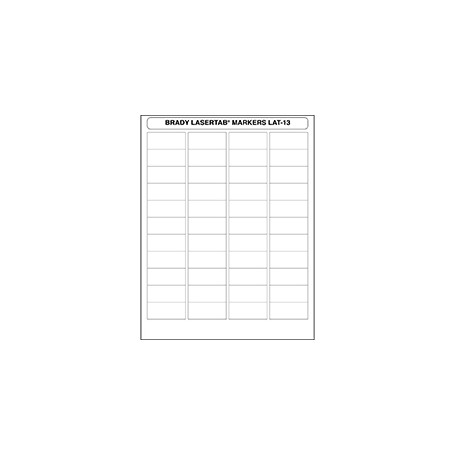 Brady LaserTab Bianco Etichetta per stampante autoadesiva (029835)