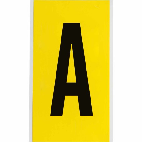 Brady 3470-A etichetta autoadesiva Rettangolo Permanente Nero, Giallo 25 pz (034711)
