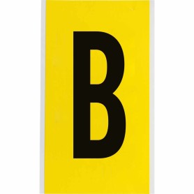 Brady 3470-B etichetta autoadesiva Rettangolo Permanente Nero, Giallo 25 pz (034712)