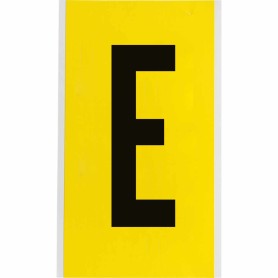 Brady 3470-E etichetta autoadesiva Rettangolo Permanente Nero, Giallo 25 pz (034715)