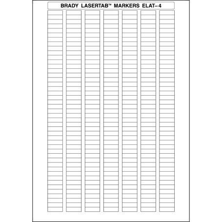 Brady ELAT-4-747W-10 etichetta per stampante Bianco Etichetta per stampante autoadesiva (029825)