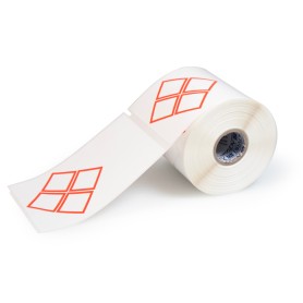 Brady THTCLP-M-L4B-7594-0.3-SC etichetta per stampante Rosso, Bianco Etichetta per stampante autoadesiva (622324)