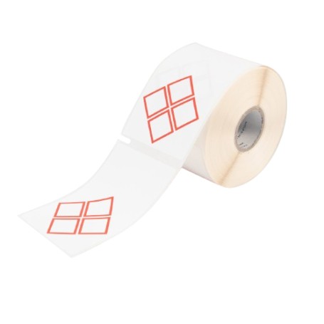 Brady THTCLP-S-L4B-7594-0.4-SC etichetta per stampante Rosso, Bianco Etichetta per stampante autoadesiva (622312)
