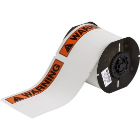 Brady 711248 Nero, Arancione, Bianco Etichetta per stampante autoadesiva