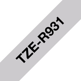 Brother TZE-R931 nastro per etichettatrice Nero su argento (TZER931)
