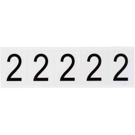 Brady 9714-2 etichetta autoadesiva Rettangolo Permanente Nero, Bianco 5 pz (097051)
