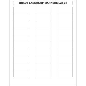 Brady LaserTab Bianco Etichetta per stampante autoadesiva (029823)