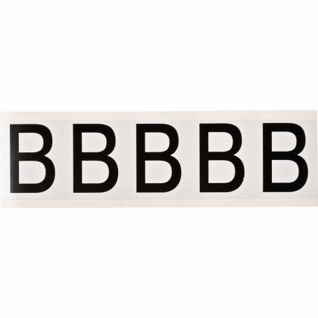 Brady 9714-B etichetta autoadesiva Rettangolo Permanente Nero, Bianco 5 pz (097683)