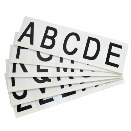 Brady 9714-LTR KIT etichetta autoadesiva Rettangolo Permanente Nero, Bianco 25 pz (097712)