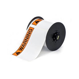 Brady B30-25-595-ANSIWA etichetta per stampante Nero, Arancione, Bianco Etichetta per stampante autoadesiva (142186)
