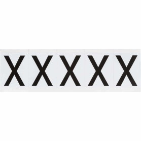 Brady 9714-X etichetta autoadesiva Rettangolo Permanente Nero, Bianco 5 pz (097705)